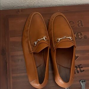 Allen Edmonds Tan Leather Slip-Ons with Metal Detail